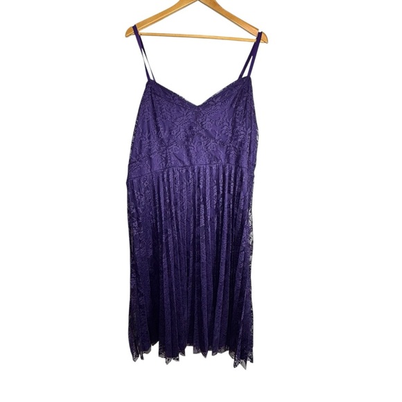 Addition Elle Lace Midi Dress with Pleated Skirt Size 24 NWT Cocktail Dress - Picture 5 of 15